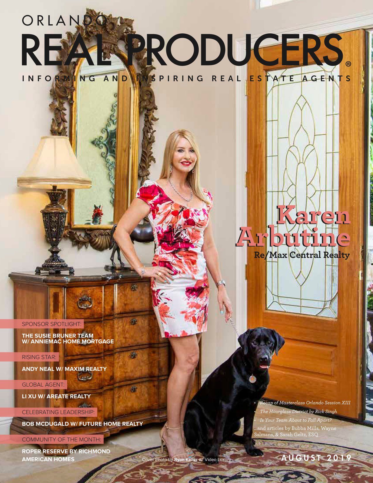 Orlando Real Producers' August 2019 Cover with Karen Arbutine
